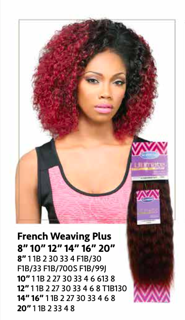 SUPREME HAIR ULTIMATE 100% HH FRENCH WEAVING PLUS 8'' 1B