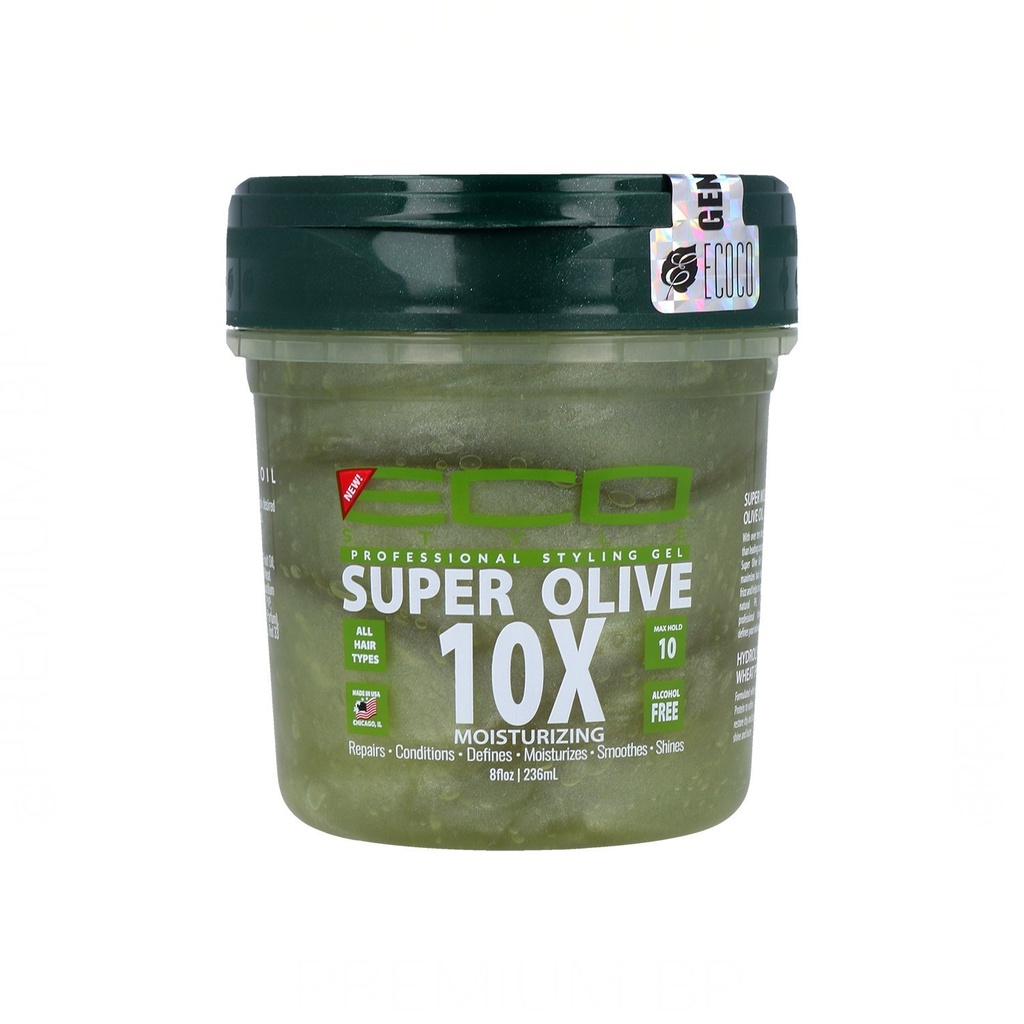 ECOSTYLE STYLING GEL SUPER OLIVE 10X 236 ML