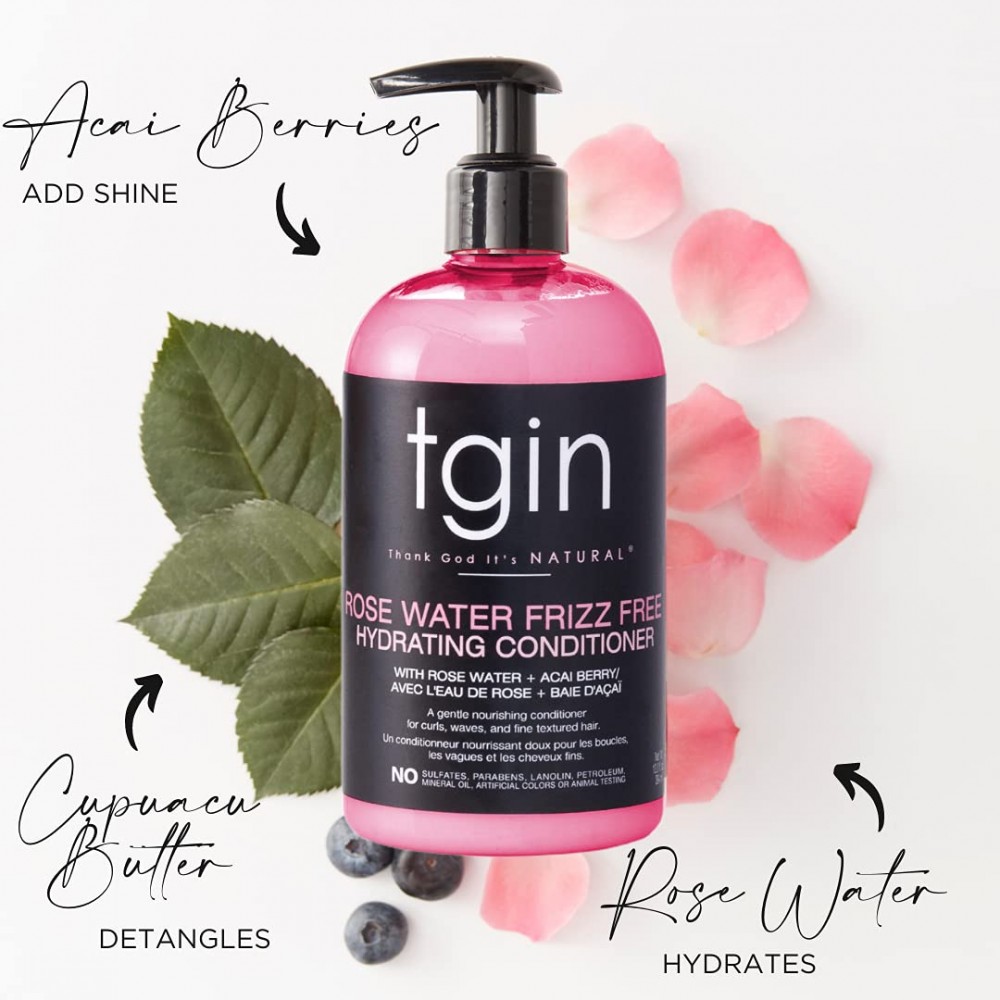 TGIN ROSE WATER FRIZZ FREE HYDRATING CONDITIONER 384mL