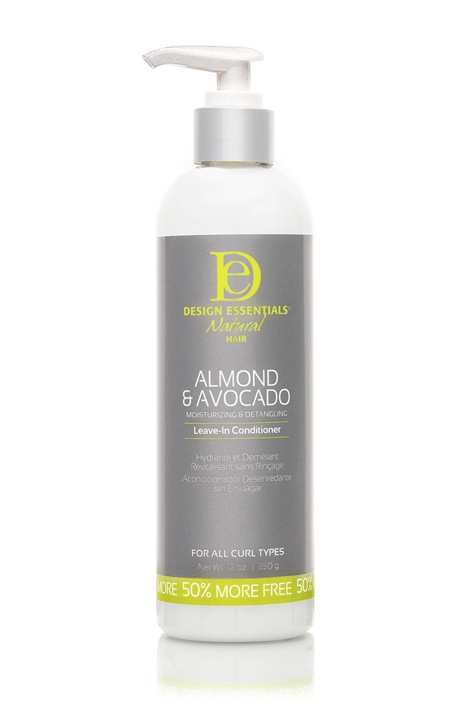 DESIGN ESSENTIALS ALMOND &amp; AVOCADO LEAVE-IN CONDITIONER 350g