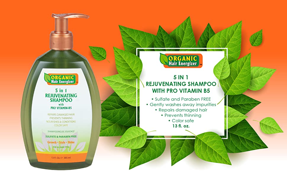 ORGANIC 5-IN-1 REJUVENATING SHAMPOO 385mL