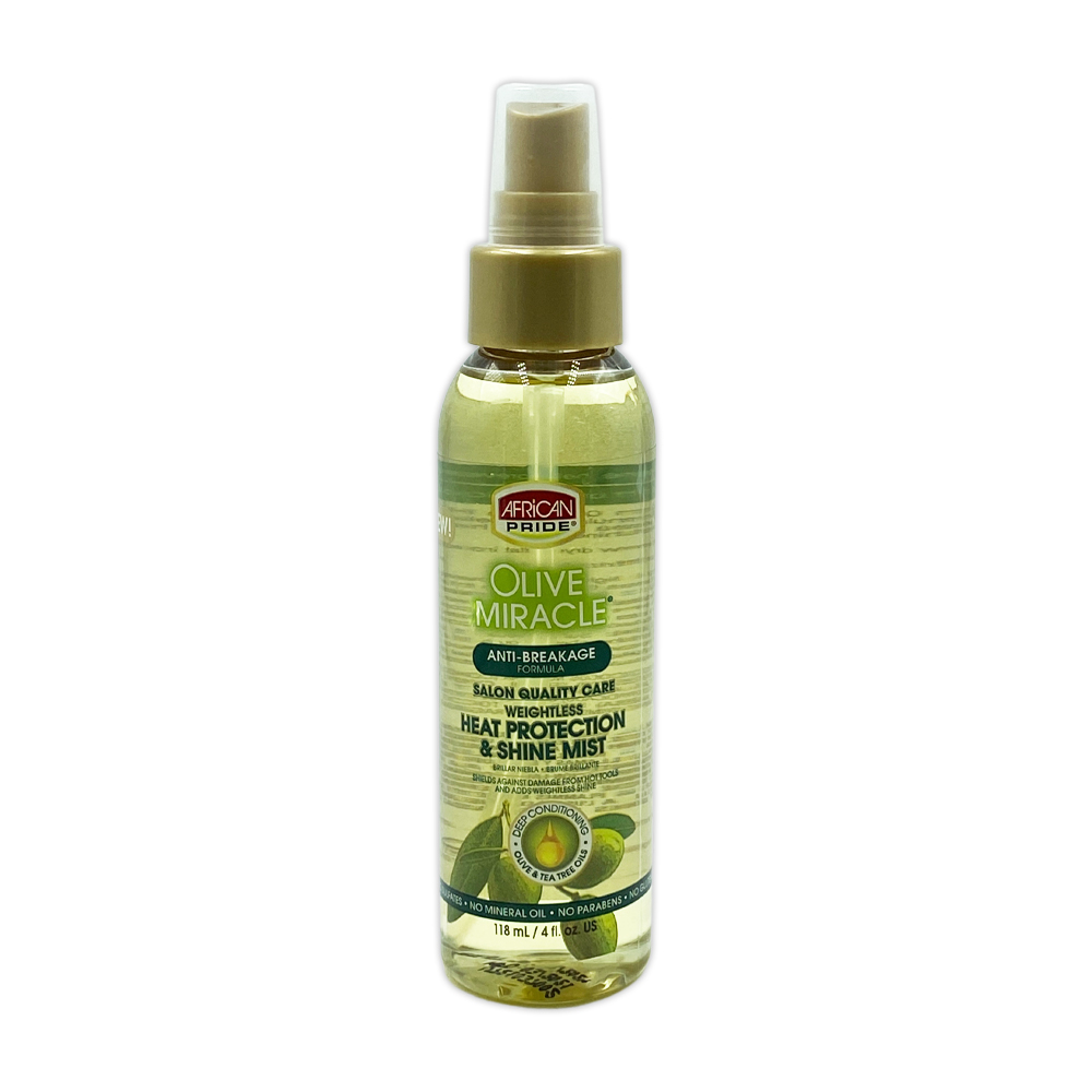 AFRICAN PRIDE OLIVE MIRACLE HEAT PROTECTION &amp; SHINE MIST 118 ML