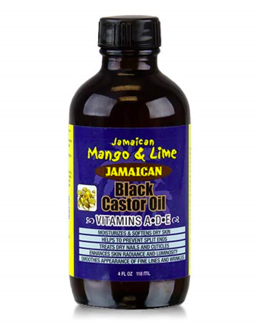 JAMAICAN MANGO &amp; LIME BLACK CASTOR OIL VITAMINS A-D-E 4oz