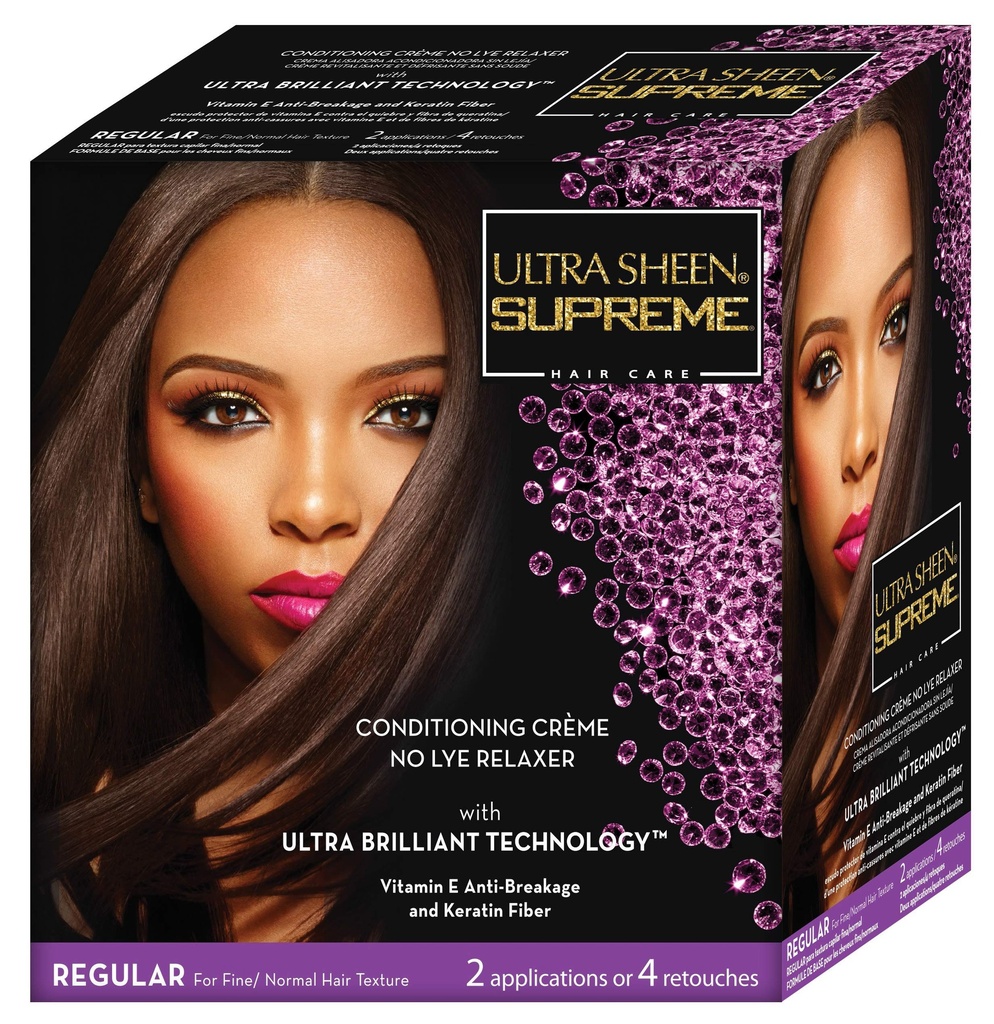 ULTRA SHEEN SUPREM SULFAT FREE NO LYE RELAXER KIT REGULAR SUPER 2 APPLICATION 4 RETOUCHE