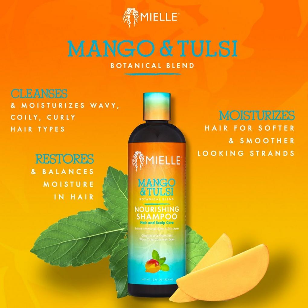 Mielle MANGO &amp; TULSI Shampoo 355 ML