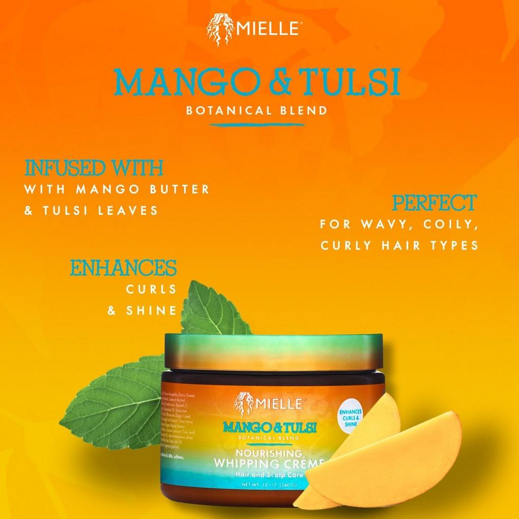 Mielle MANGO &amp; TULSI Nourishing Whipping Crème 340 g