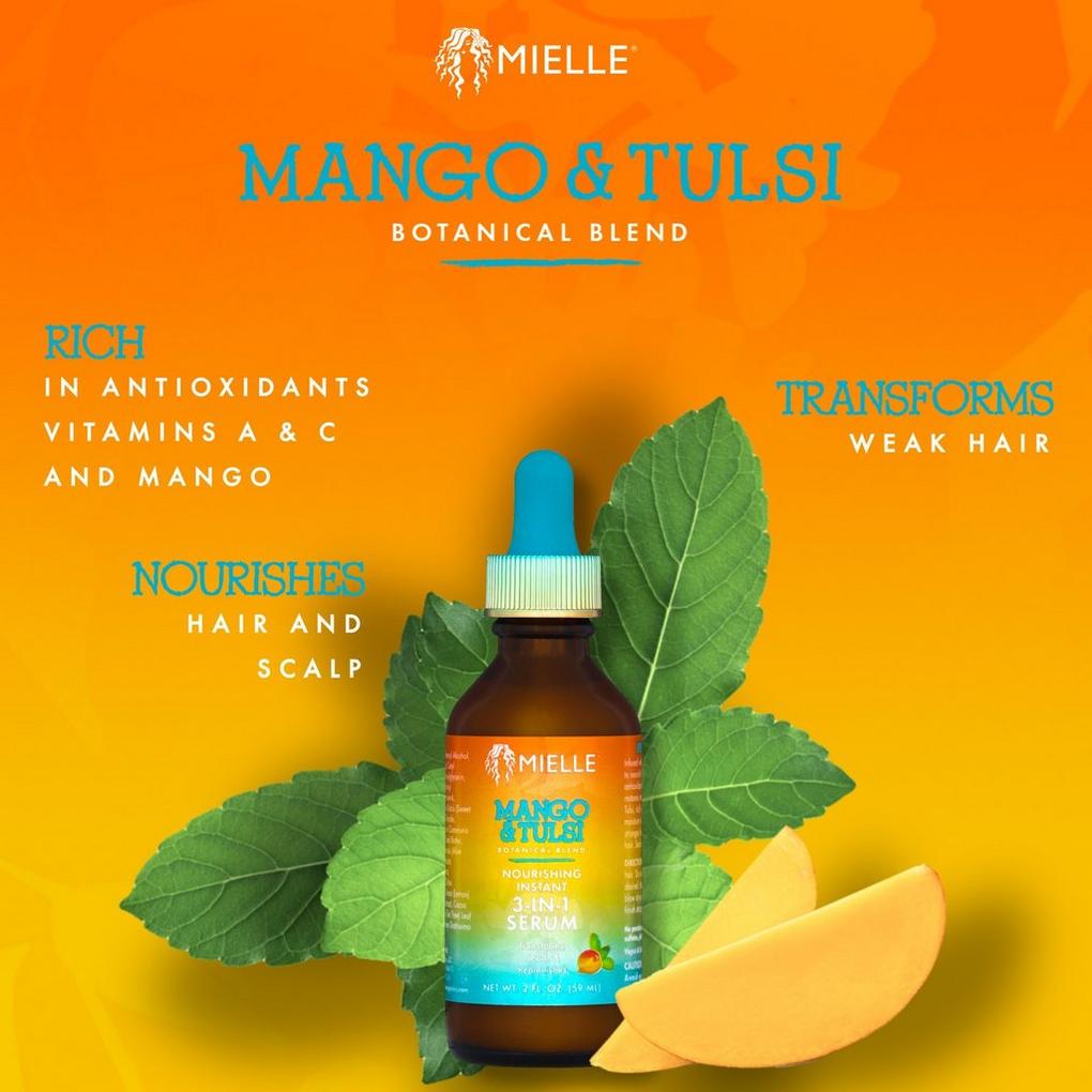 Mielle MANGO &amp; TULSI Sérum 3en 1 59ML