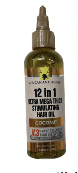 AFRICAN ANTI AGING HAIR OIL 12 en 1 Coconut 100ML