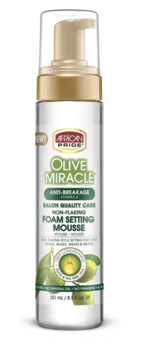 AFRICAN PRIDE Olive Miracle Mousse Foam Setting 251ML