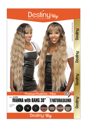 [828179590784] DESTINY WIG BEAUTY ELEMENT IVANA WITH BANG 38&quot; 1B