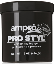 [22840843] AMPRO PRO STYL PROTEIN GEL BLACK SUPER HOLD 300ML 