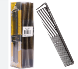 [840096922370] BEAUT CARBON BARBER COMB LONG DUAL TOOTH W/PARTING P