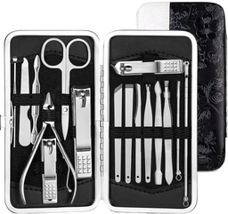 [840096905441] BEAUT MANICURE TOOL SET BLACK 16 PC