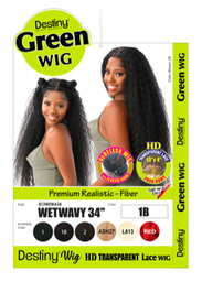 [828179575798] DESTINY GREEN LACE WIG-WETWAVY 34&quot; _2