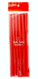 LQQKS SOFT TWIST ROLLERS 10&quot; ROUGE