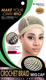 [842510050195] QFITT MAKE YOUR OWN WIG JUMBO CROCHET BRAID WIG CAP