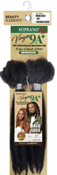 SOPRANO VIRGIN 9A+ DERD LOCS 18&quot; NATURAL BLACK