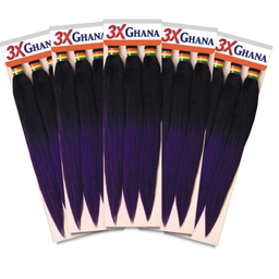 REALISTIC 3X GHANA BRAID 50&quot; T1BBLUE