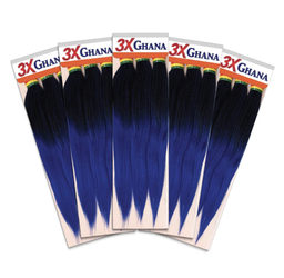 REALISTIC 3X GHANA BRAID 60&quot; T1BBLUE