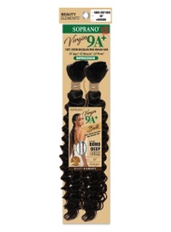 SOPRANO VIRGIN 9A+ BOHO DEEP BULK 18&quot; NATURAL BLACK