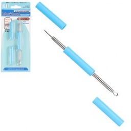 [3M-1058] BEAUT STAINLESS STEEL TRAVEL DUAL SIDE BLACKHEAD REMOVER