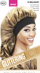 [6CAP-M9008] QFITT  GLITTERING BRAID BONNET