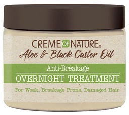 [48300130] CREME OF NATURE ALOE &amp; BLACK   CASTOR OIL OVERNIGHT TRT 4.76oz