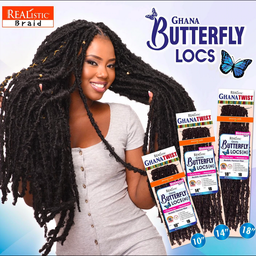 [828179196955] REALISTIC GHANA TWIST BUTTERFLY LOCS (M) 14'' T1B/30