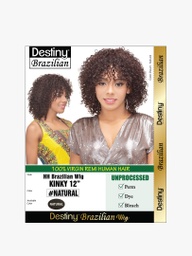 [828179185867] DESTINY HH BRAZILIAN WIG KINKY 12&quot; NATURAL BLACK