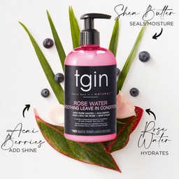 [850007187279] TGIN ROSE WATER SMOOTHING LEAVE-IN CONDITIONER 384 mL