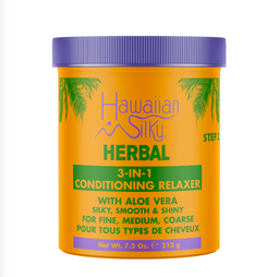 [743690030710] HAWAIIAN SILKY HERBAL 3-IN-1 CONDITIONING RELAXER 213g